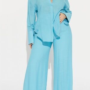 Turquoise Blue Pants & Top Set